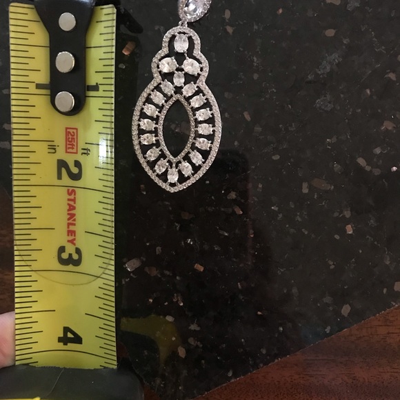 Quality Cubic Zirconia Sterling Silver Earrings - Picture 1 of 4